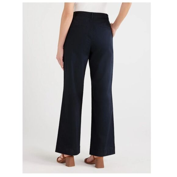 Free Assembly Women’s Wide Leg Chino Pants, 31” Inseam, Size 2 - Picture 4 of 7